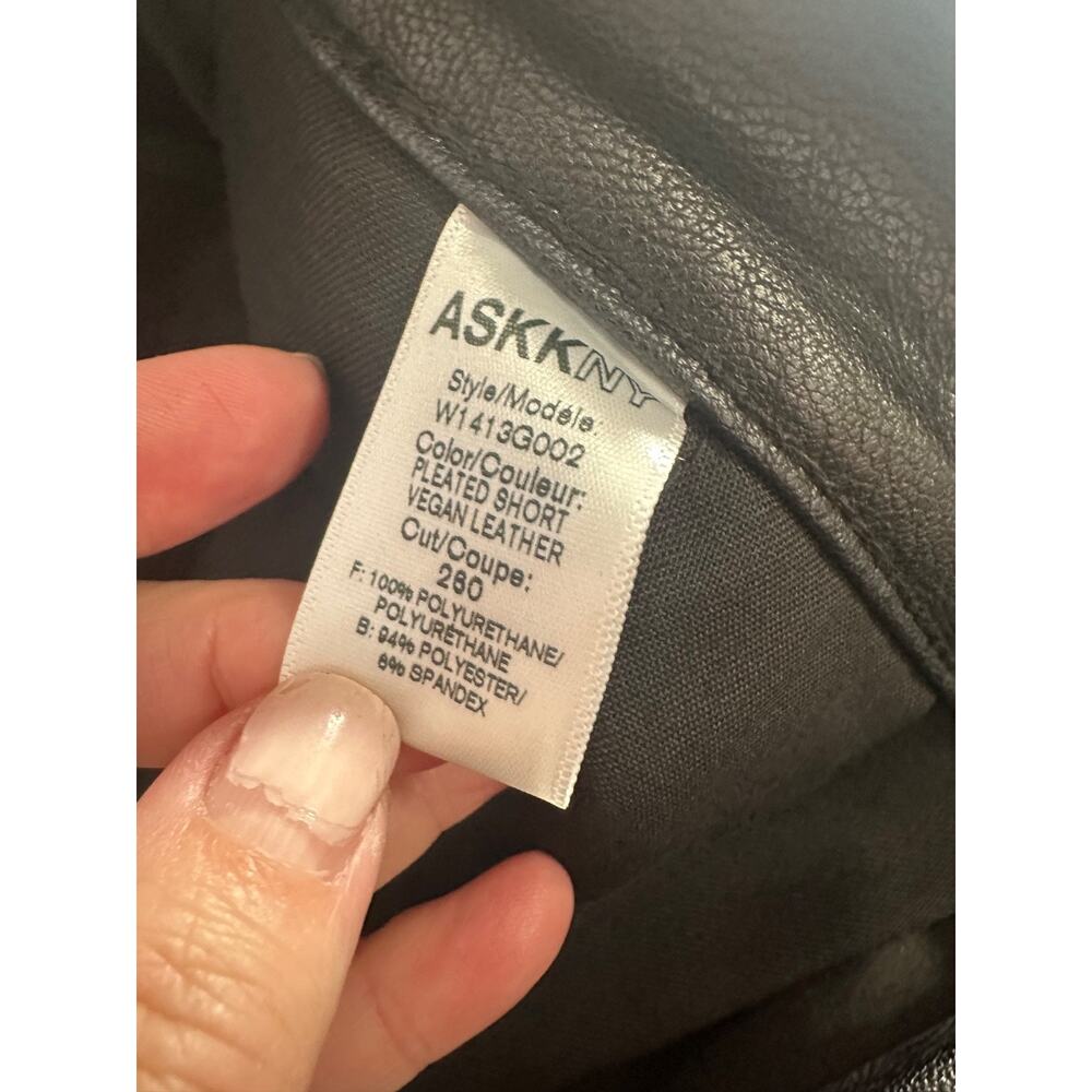 NEW ASKK NY Anthropologie Faux Leather Black Shorts 31 RARE HTF RETAIL $275 A50 - Picture 6 of 8